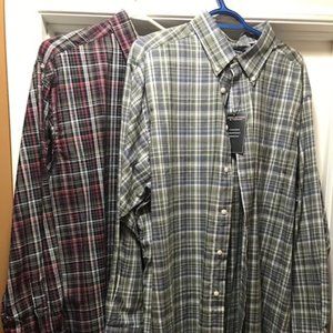 2 new casual men's shirts with tags
